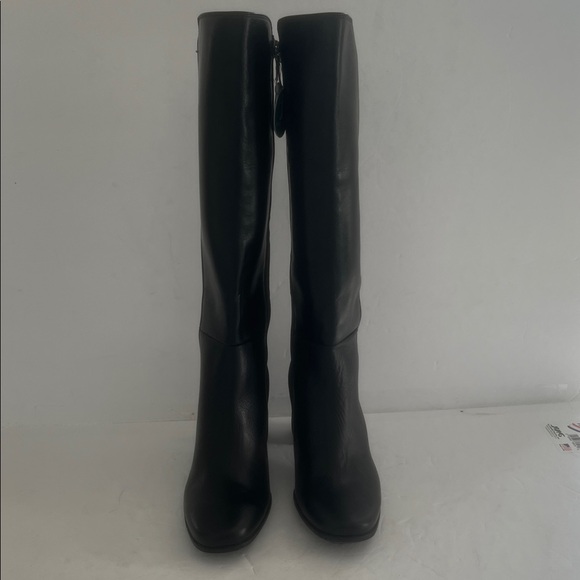 Paul Green Belmont Women’s Black LEATHER Stacked Heel Knee High Boots Size 5.5-6 - Picture 5 of 10